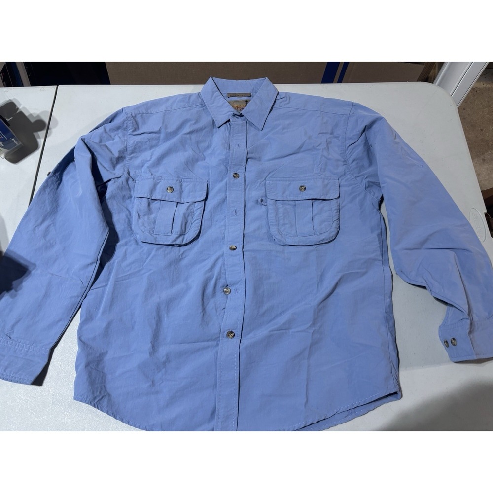 VTG‎ Walls Cypress Cove Fishing Shirt Mens Blue M Vented Long Sleeve